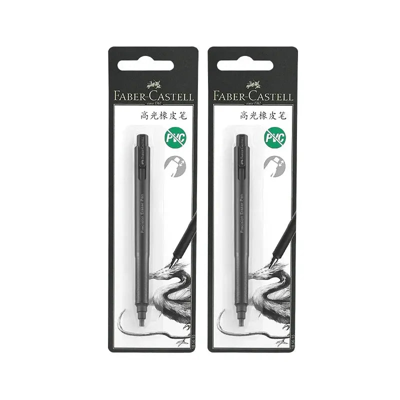Faber-Castell retractable eraser pencil two-pack in black packaging