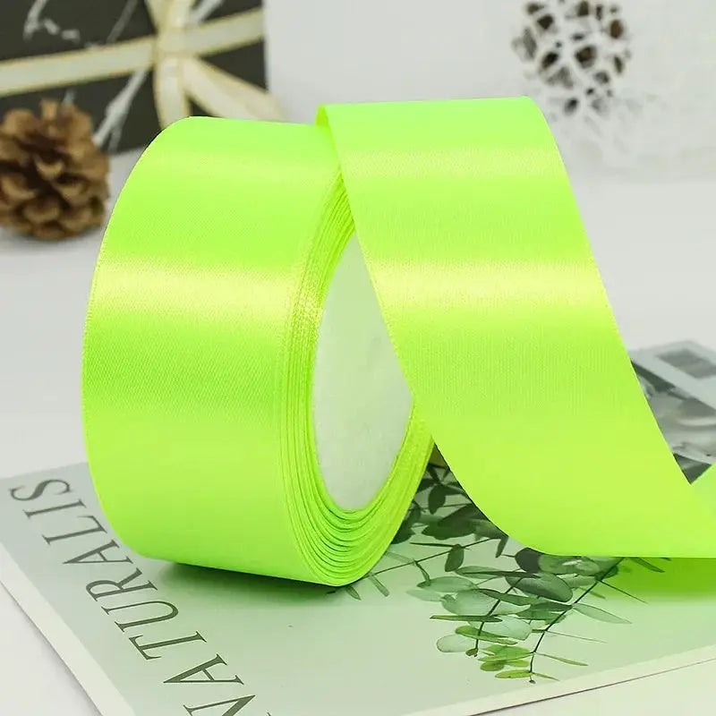 22 Meters Satin Ribbon Assorted Colors 6mm Wide 100 Percent Polyester Gift Wrap Craft Bow