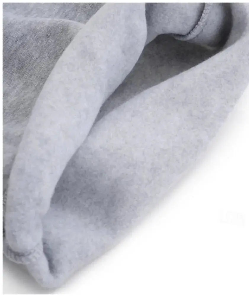 Men's gray fleece sweatpants with a straight-leg fit, comfortable hip-hop casual joggers