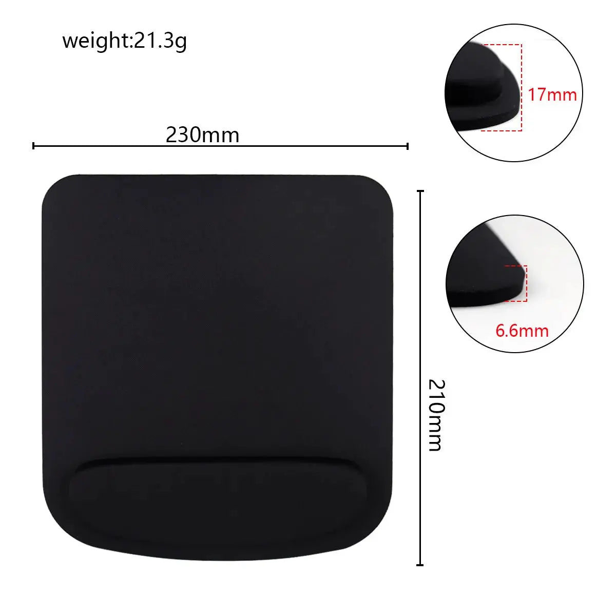 Ashiboogoole Ergonomic EVA Mouse Pad Wrist Rest for Computer and Office Use Solid Color Comfort Mat