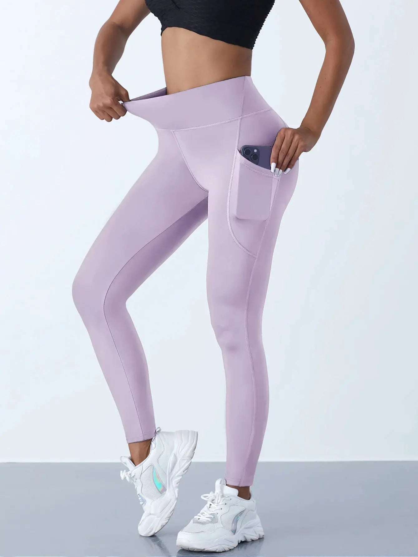 ZenFlex High Waist Yoga Leggings With Pockets Push Up Design For Flattering Shape For Running And Fitness