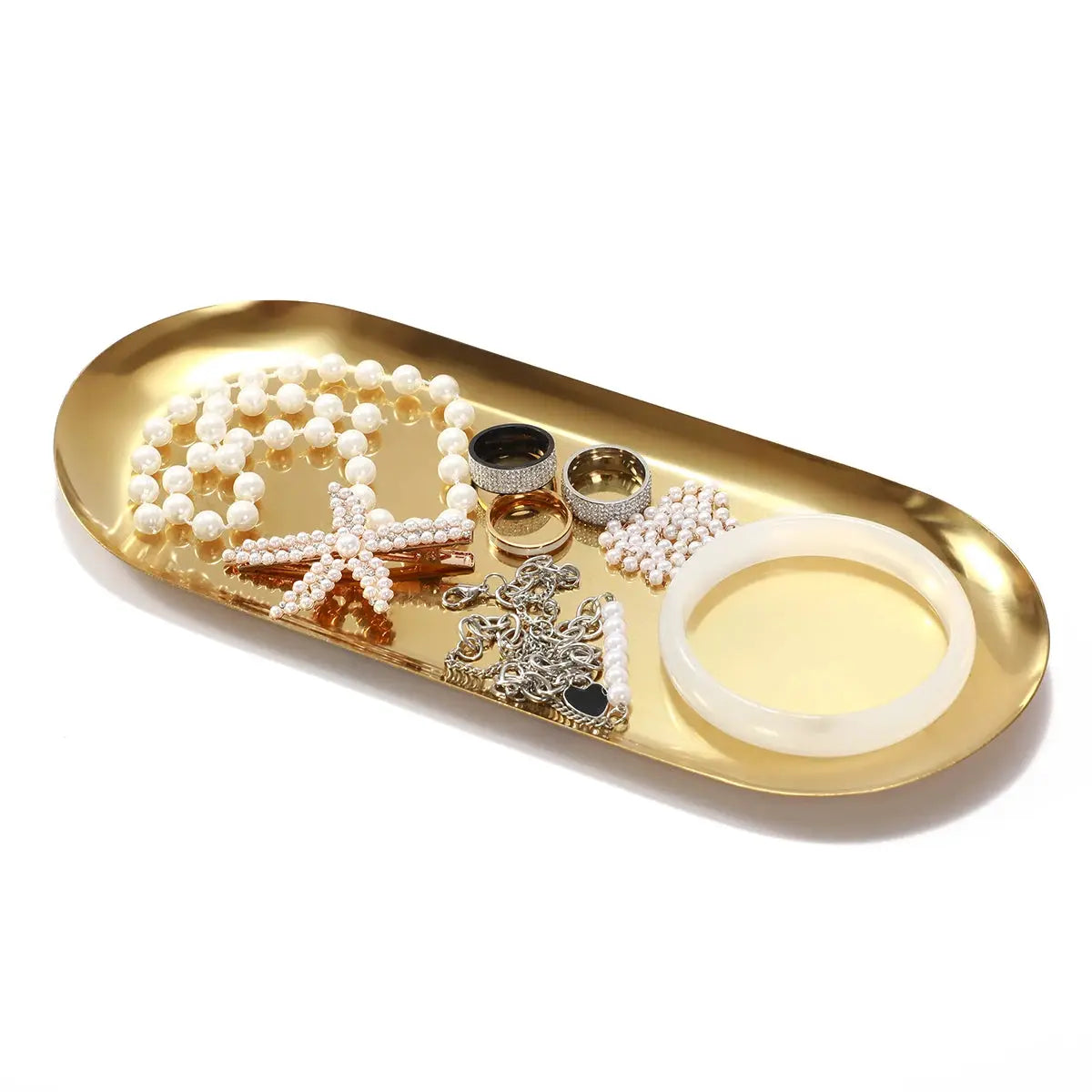 Lumina Home Qtip Holder Bathroom Set With Golden Tray And Acrylic Apothecary Jars Lid For Organized Countertop