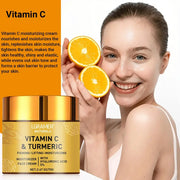 Turmeric Vitamin C Retinol Face Cream With Hyaluronic Acid For Hydrating Firming Brightening Anti Aging Skincare