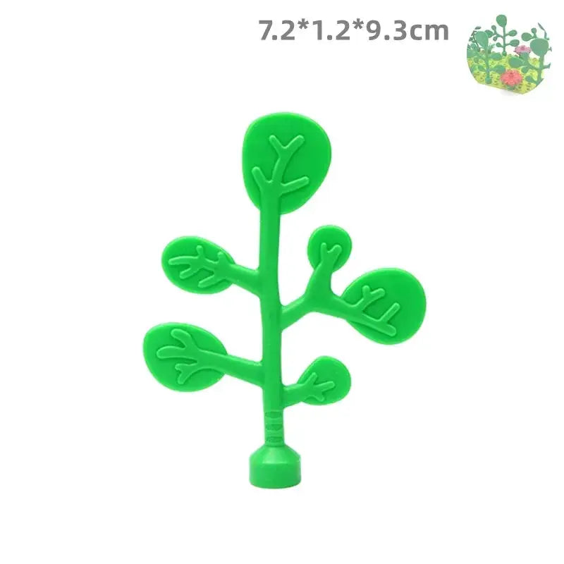 Big Outdoor Building Blocks Forest Plant Series Set For Farm Garden Decor And Kids Toys Bricks