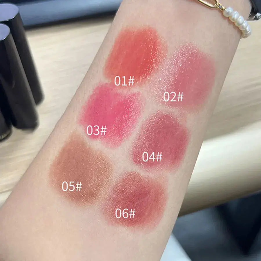 LuxeLips Red Brown Waterproof Lipstick Hydrating Long Lasting Color With Mirror Gloss Finish