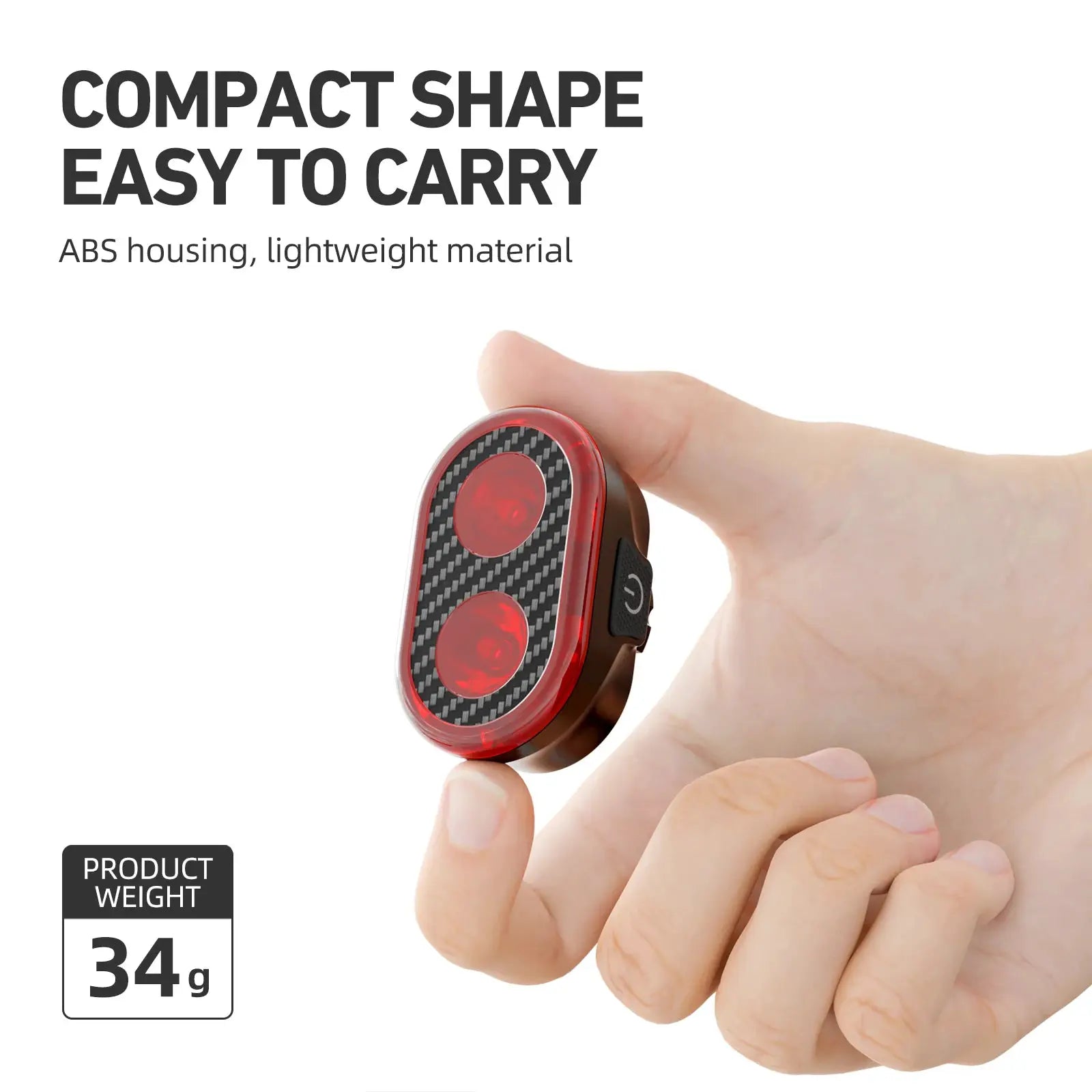 CYCLAMI CY200 Bike Smart Brake Sensing Rear Light IPX6 Waterproof LED Charging Taillight for Cycling