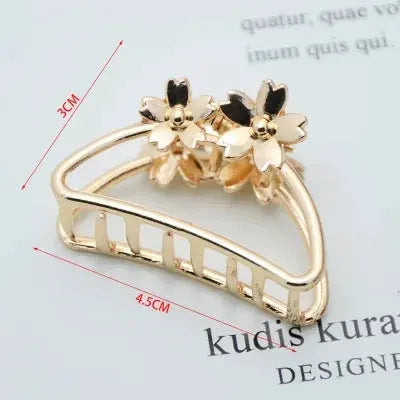 LuxeHair Geometric Metal Hair Claw Clip For Women And Girls Elegant Minimal Design For Secure Hold