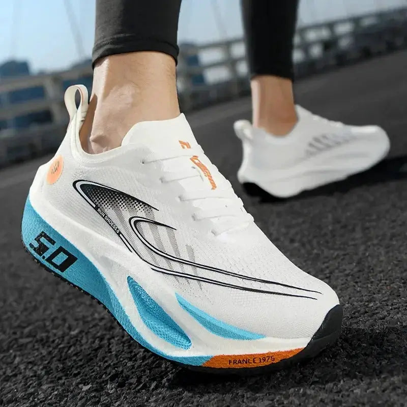 Unisex 2025 Full Carbon Plate Running Shoes For Marathon Racing Lightweight Breathable Bounce Cushion Sports Sneakers