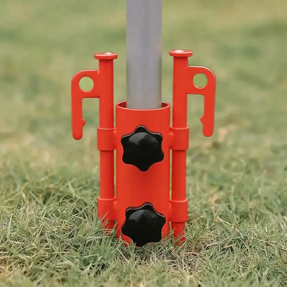 Colorful Ground Holder For Awnings And Tents Windproof Adjustable Steel Pole Support
