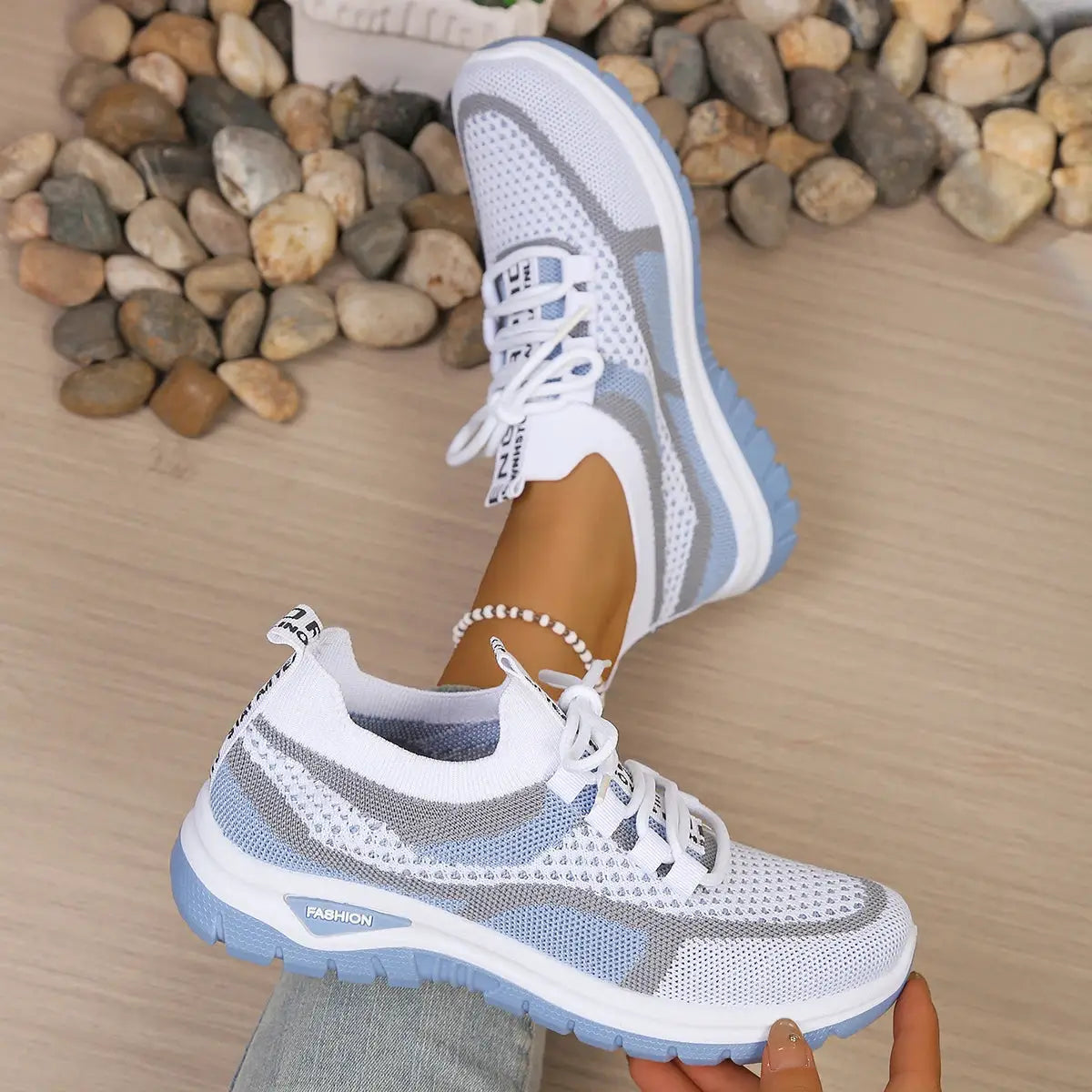 Women's Summer Casual Sneakers Two Tone Lightweight Comfort Versatile Work Shoes For Daily Wear And Travel