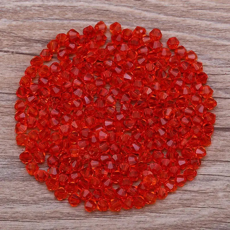 300Pcs Exquisite 4mm Bicone Crystal Beads for Jewelry Making Accessories 061-080