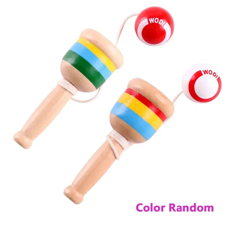Montessori Wooden Skill Cup and Throw Ball Set Educational Toy for Motor Skills and Cognitive Development