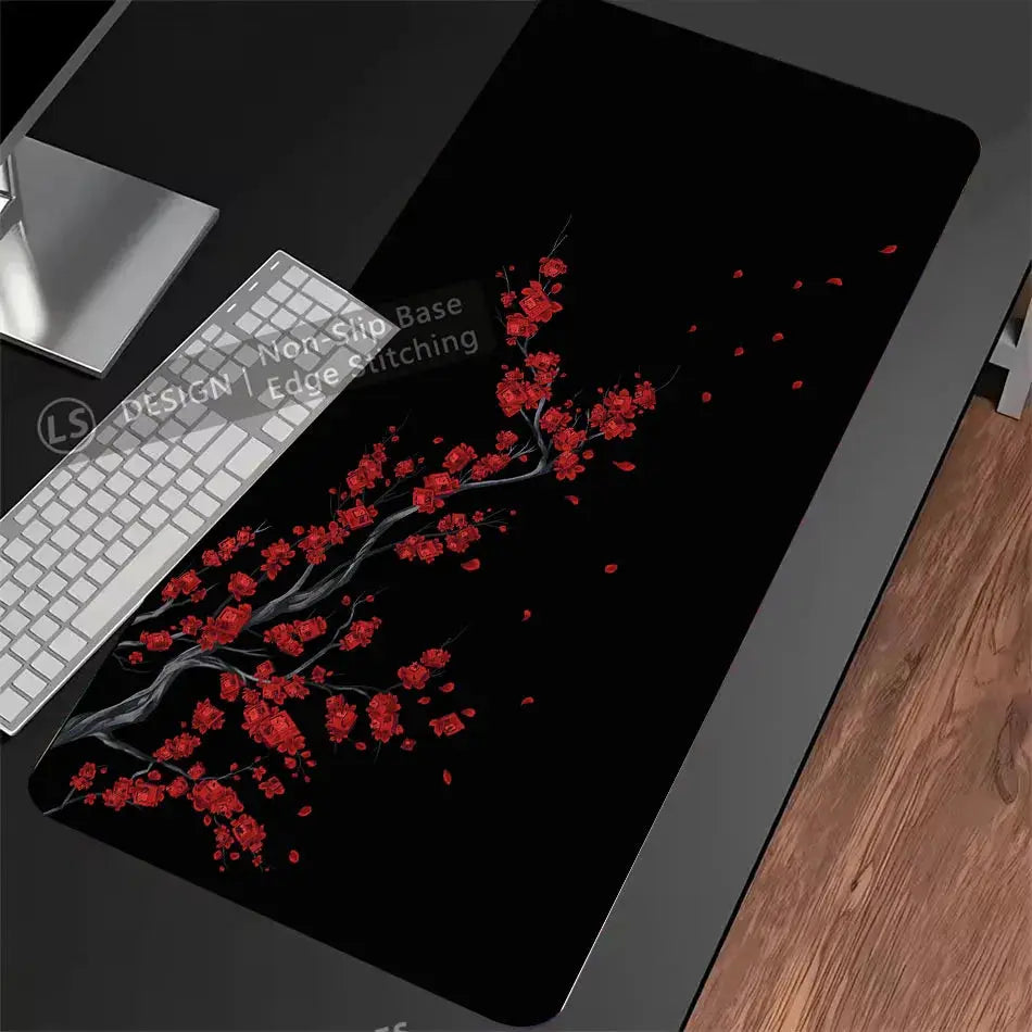 Japan Sakura Gaming Mouse Pad XXL Extra Large Cherry Blossom Design For Laptops Desks Office Keyboard