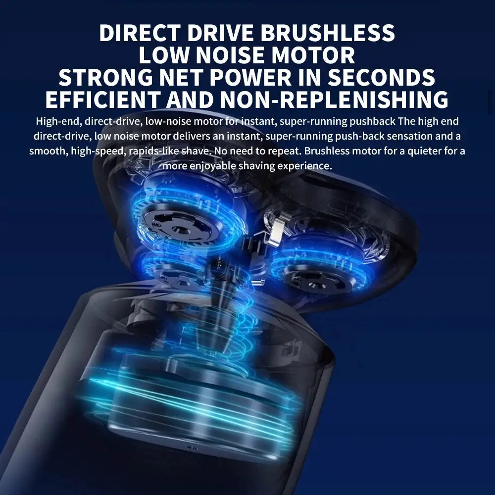 MIJIA S700 electric shaver with 3-head design, portable and IPX7 waterproof.