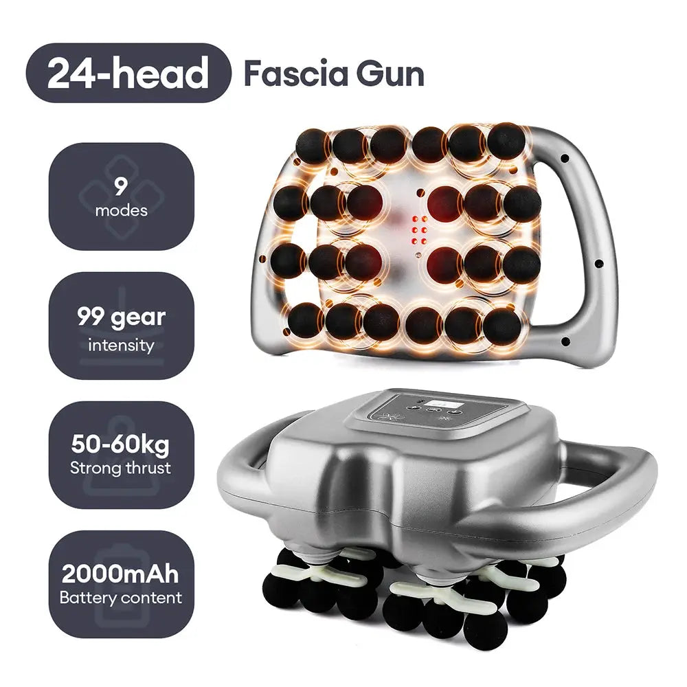 Simples Market 42-head fascia gun for full-body massage with high-frequency vibration