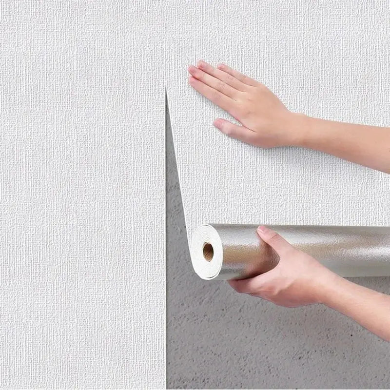 10m 3D Thickened Self Adhesive Linen Wallpaper Diatom Mud Wall Sticker For Home Decor Renovation Anti Collision