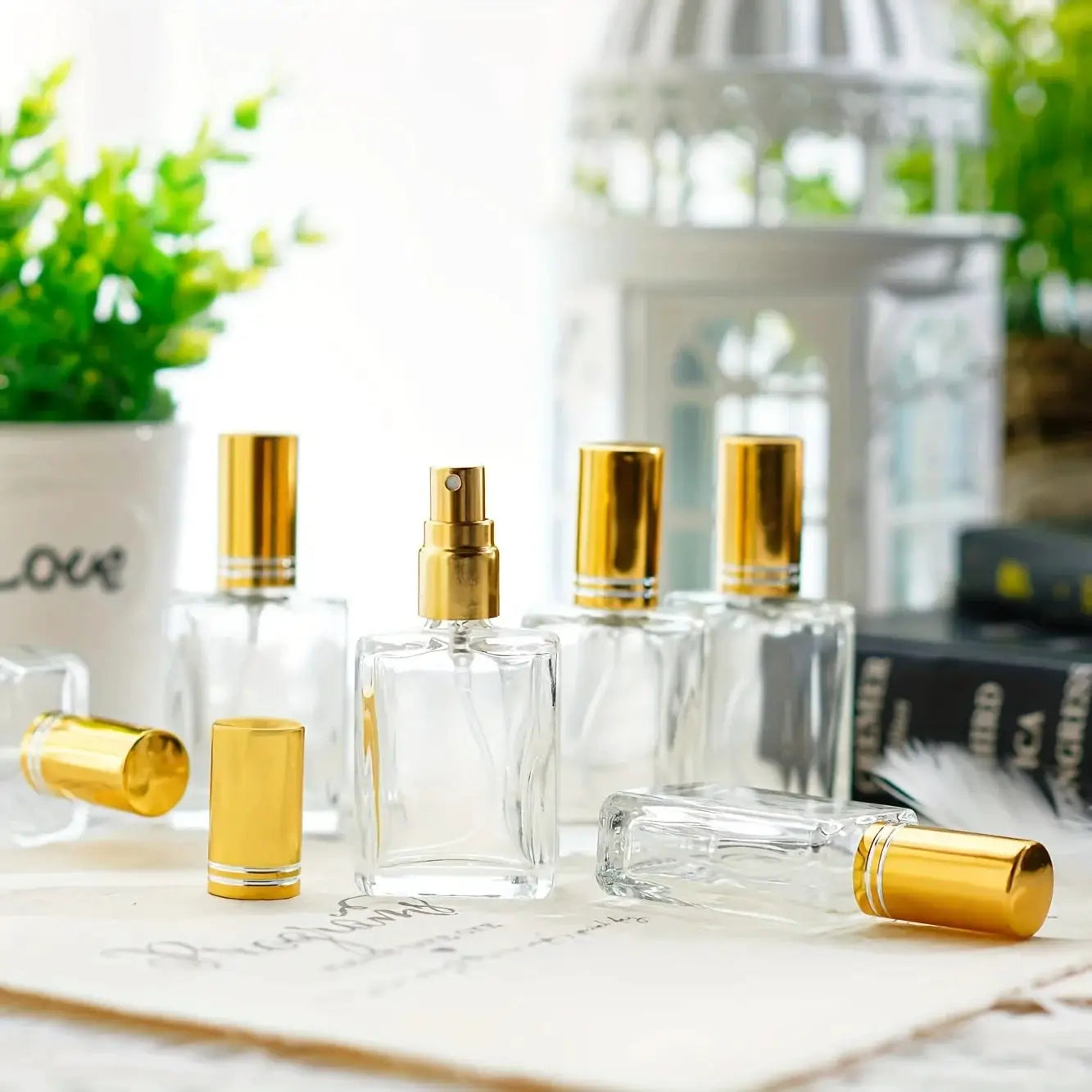 12 15ml Transparent Perfume Spray Bottles Set With 6 Accessories Including 3 Funnels And 3 Packing Artifacts For Travel