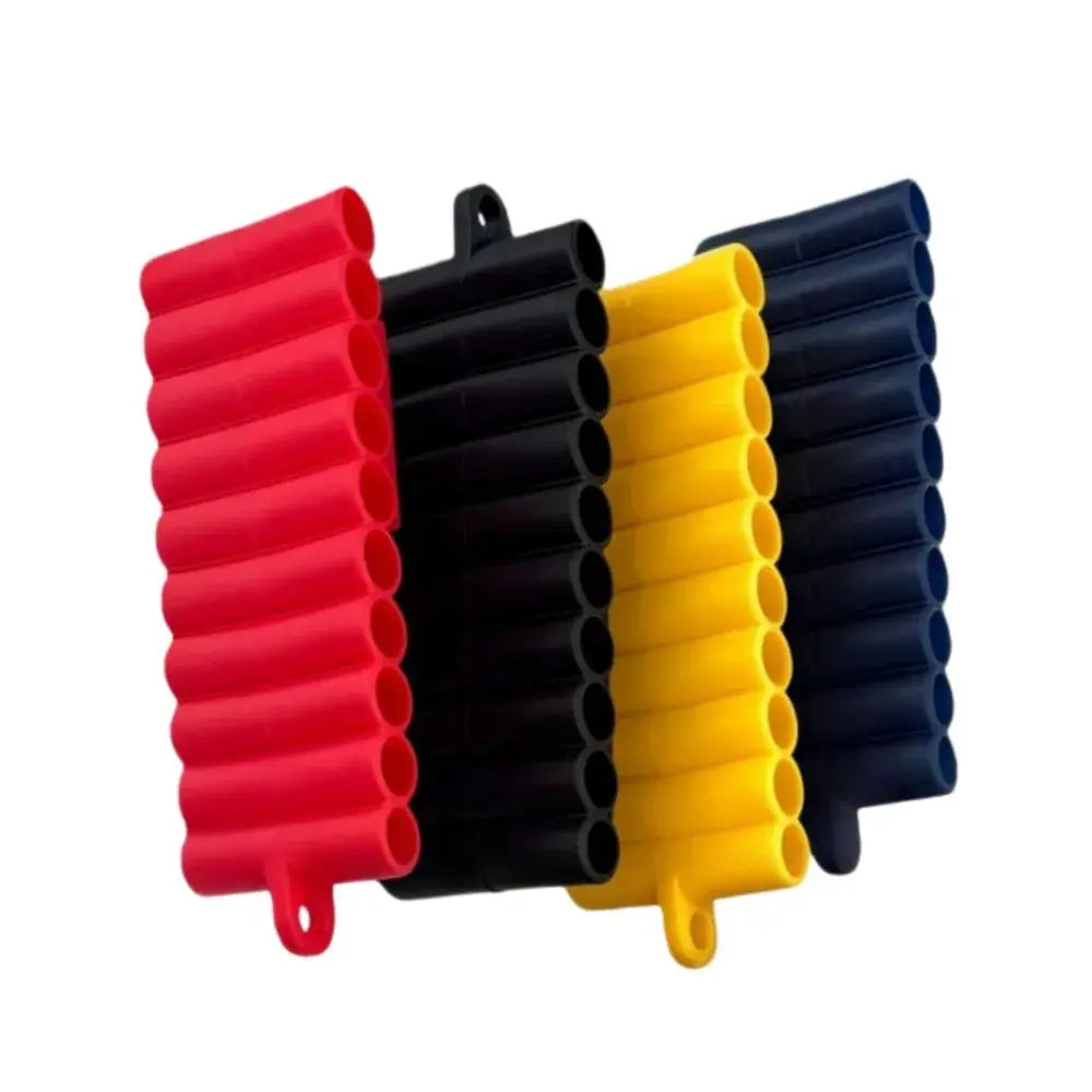 Set of 4 soft-rubber 22-hole screwdriver bit holders for 1/4 inch hex bits