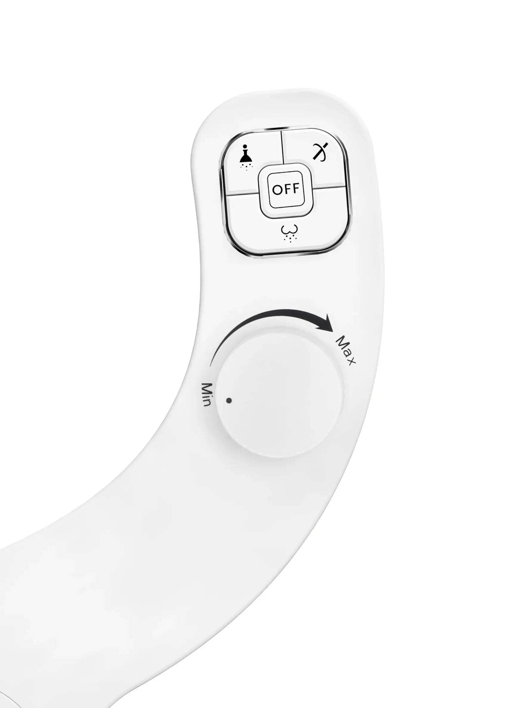 Simples Market SAMODRA non-electric bidet seat attachment, white plastic with dual nozzles