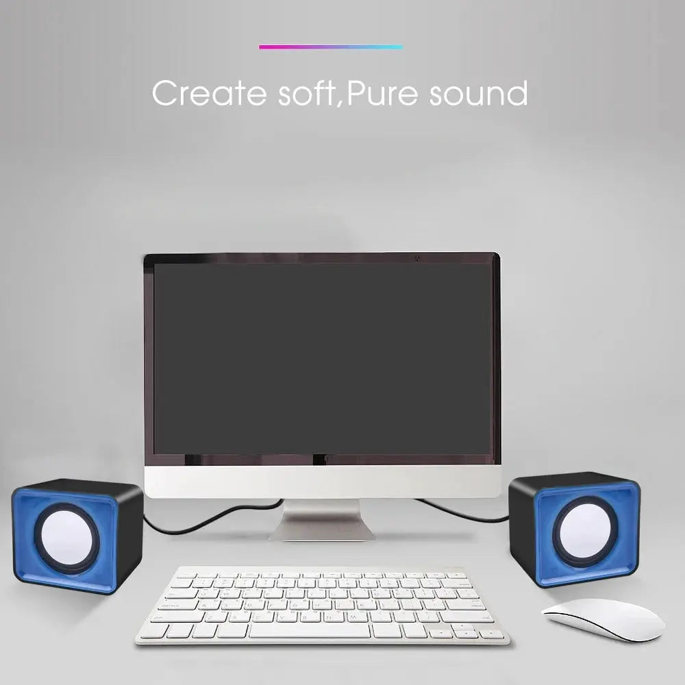 Portable PC Speaker For Computer Laptop Notebook Desktop Mini Sound Box With Clear Stereo Audio System