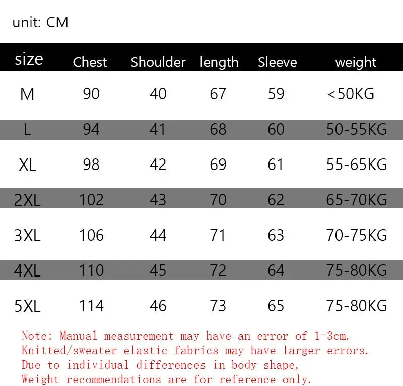 Striped casual long-sleeve shirt size chart M-5XL, Simples Market, with chest, shoulder, length and sleeve cm