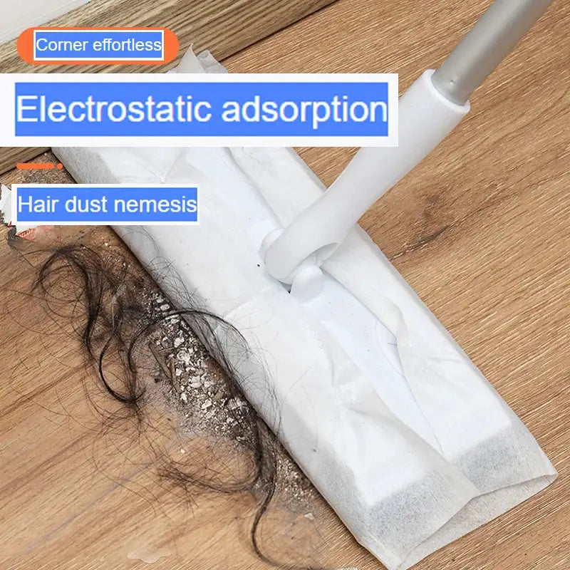 Simples Market electrostatic dust removal replacement pad for flat mop; white disposable ultra-fine fiber cloth