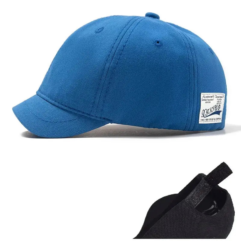 Big Head Hat Back Closed 5cm Short Brim Baseball Cap For Men Mesh Fitted Stretchy Full Closed Caps 56-60cm 61-65cm