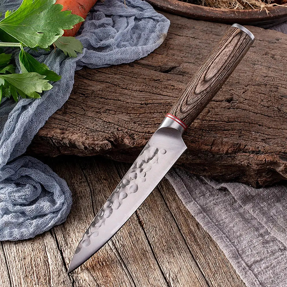 Heritage Forge Hand Forged Kitchen Knife Sharp Stainless Steel Blade For Meat Sushi Vegetables
