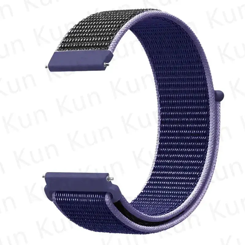 Nylon loop watch strap for Redmi Watch 5 Active/Lite and Xiaomi Watch S4, purple mesh, 20mm/22mm, Simples Market