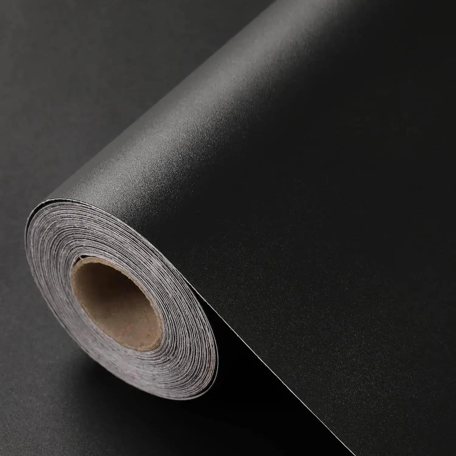 Thickened Pure Black Removable Waterproof Wallpaper Matte Self Adhesive Contact Paper for Walls Counters Cupboards PVC