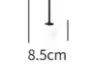 Glass ball pendant light by Simples Market, LED, golden finish, 8.5 cm diameter