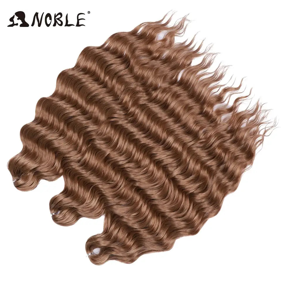 Noble Hair synthetic loose deep wave 24in braiding hair extensions in ombre blonde water wave texture