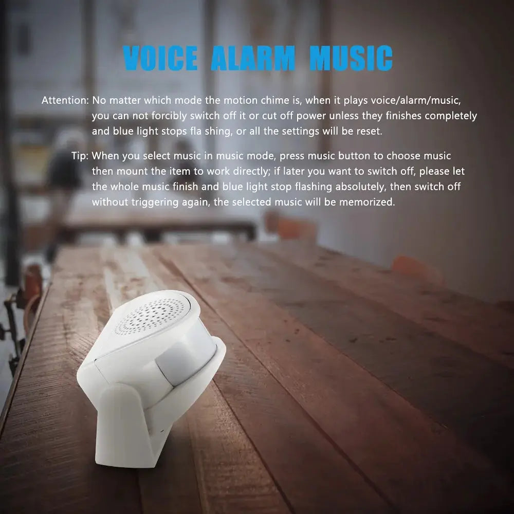 FUERS wireless guest welcome doorbell with PIR motion sensor, white, Simples Market.