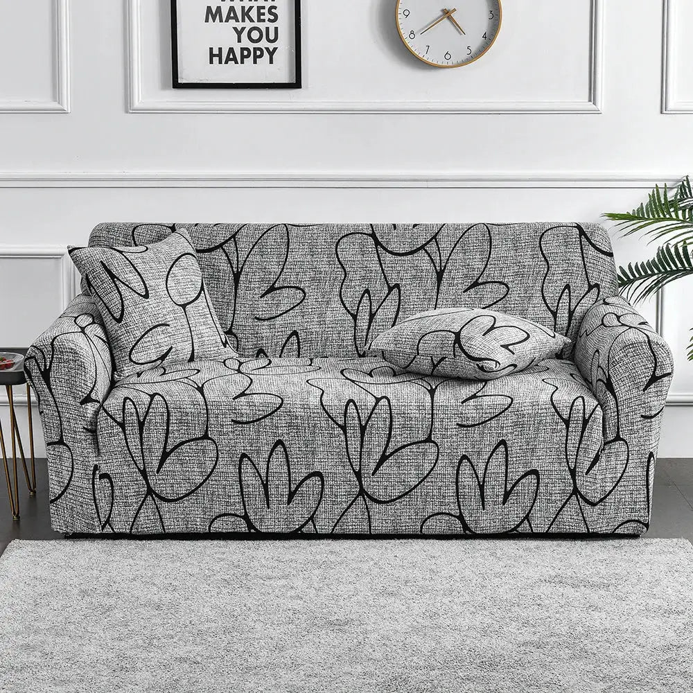 Flower Printed Elastic Sofa Cover Anti Slip Spandex Furniture Protector For Bedroom Living Room Office Decor