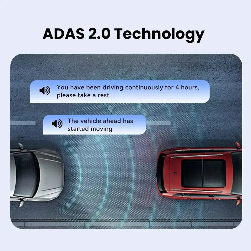 DDPAI Dash Cam Z50 Pro 4K UHD dual-channel car DVR with 3-inch IPS display and built-in GPS; two cars shown