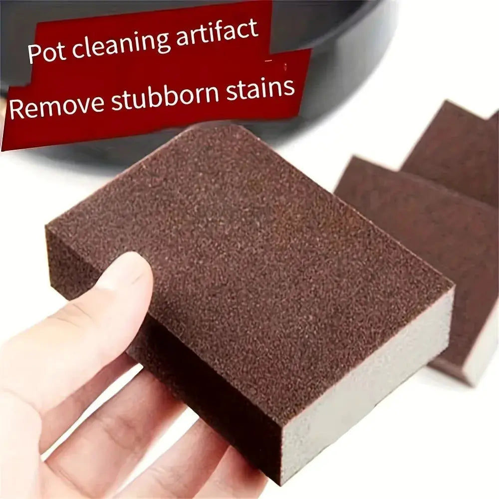 Magic Descaling Emery Sponge Cleaning Brush For Eco Friendly Kitchen Pot And Pan Stain Remover For Tough Residue