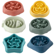 Simples Market pet slow-feeder bowls set in multiple colors and shapes (round, star) for anti-choking and non-slip use