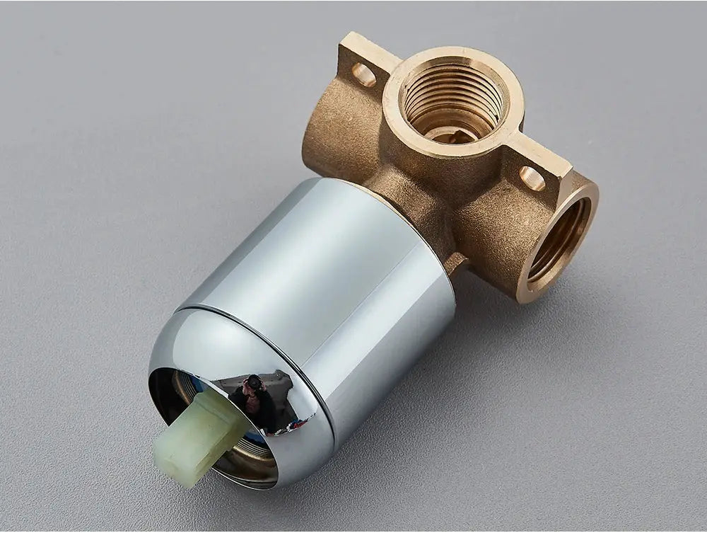 Simples Market brass bathroom mixer tap valve with chrome finish and concealed dual-function hot/cold diverter