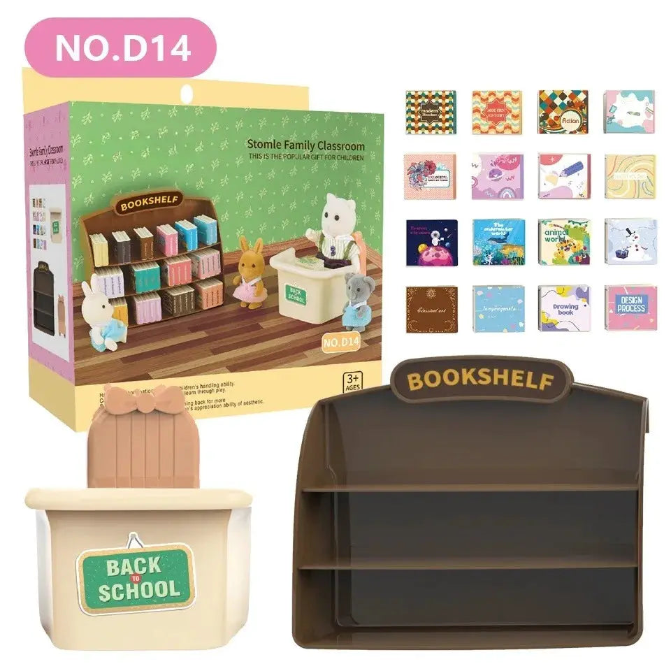 Dollhouse Furniture Set For Bathroom Kitchen Laundry With Fridge And Washing Machine Miniature Pretend Play Toys