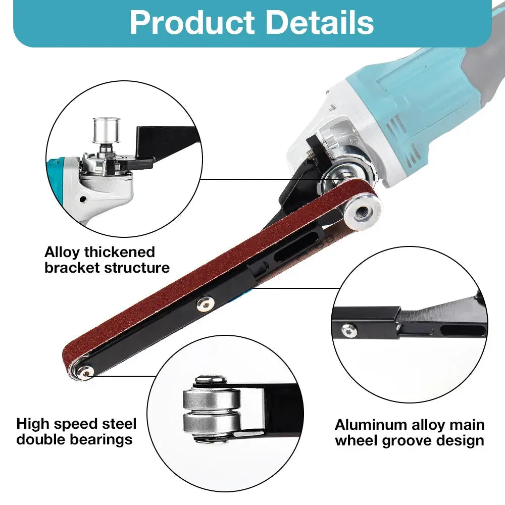 Grinder Mini Sander Multifunctional Cordless Polishing Machine Belt Sander Conversion Kit for Home DIY Enthusiasts