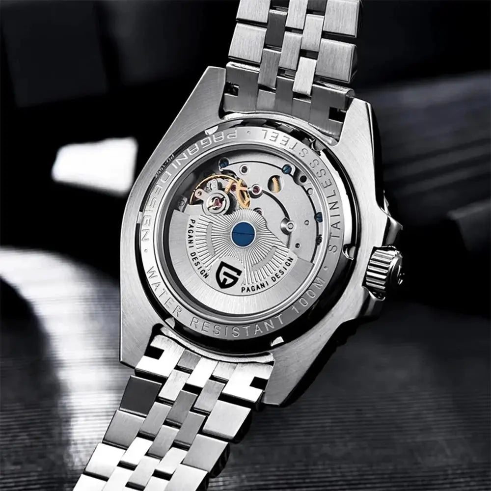 PAGANI DESIGN V3 GMT men's stainless steel watch with sapphire crystal, automatic movement, 40mm, water resistant 100m