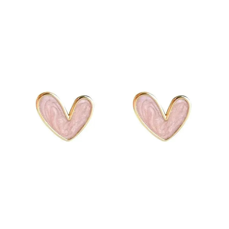 Heart Pearl Drop Earrings For Women New Fashion Sweet Elegant Trend Jewelry Accessories