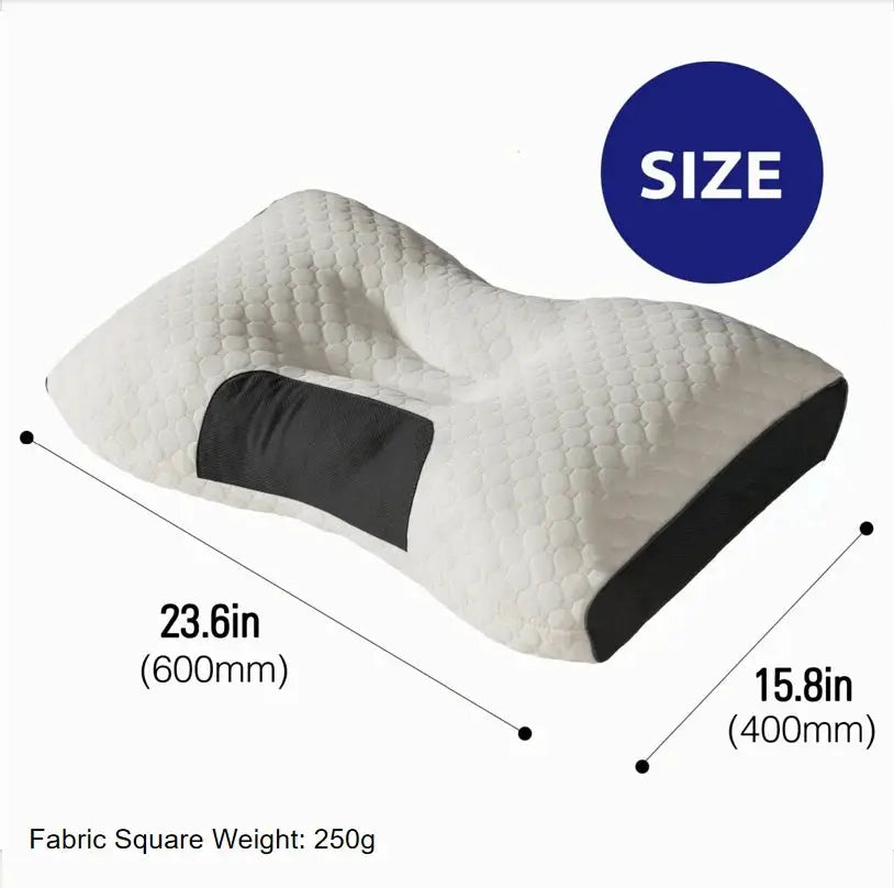 EverComfort Two Piece Massage Neck Pillow Set Adjustable Ergonomic Orthopedic Contour Support All Season Comfort