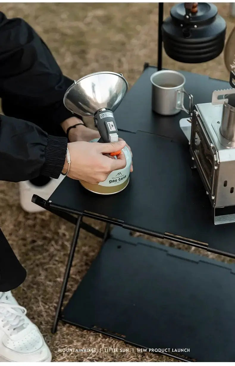 MOUNTAINHIKER portable mini gas stove with butane canister for outdoor camping, Simples Market
