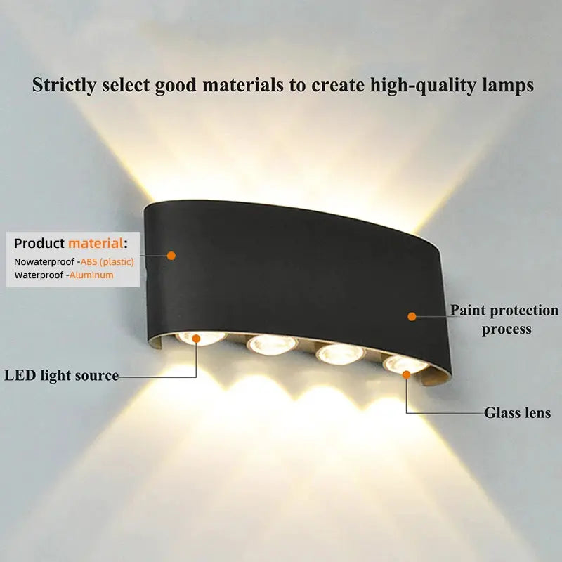 LED Wall Sconces Modern Indoor Outdoor Lamp White Up Down Wall Mount Lights For Living Room Hallway Bedroom Decor