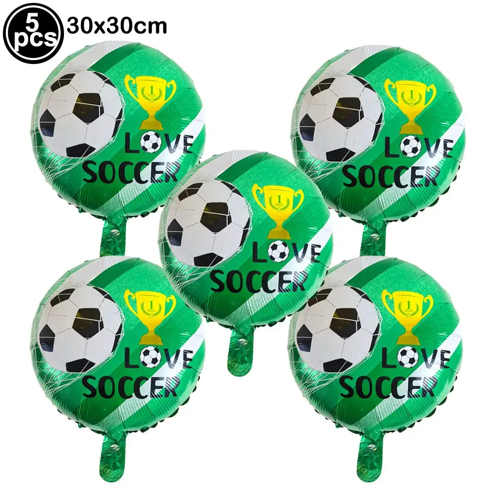 Soccer Theme Disposable Tableware Set Plates Cups Napkins Tablecloth