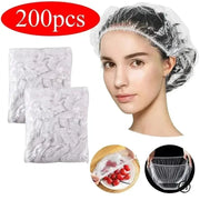 200 Piece Kit Reusable Stretch Lids For Food Preservation And Disposable Shower Caps For Kitchen Storage