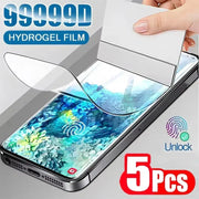 Simples Market 5Pcs hydrogel screen protectors for Samsung Galaxy S21–S24 Ultra and Note 20/10/9 Plus, clear film