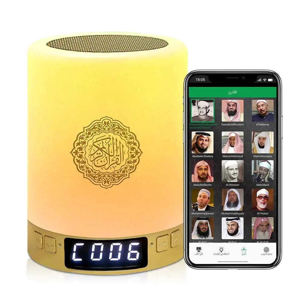 Portable multifunctional sound machine with LED night light and app-controlled Bluetooth speaker