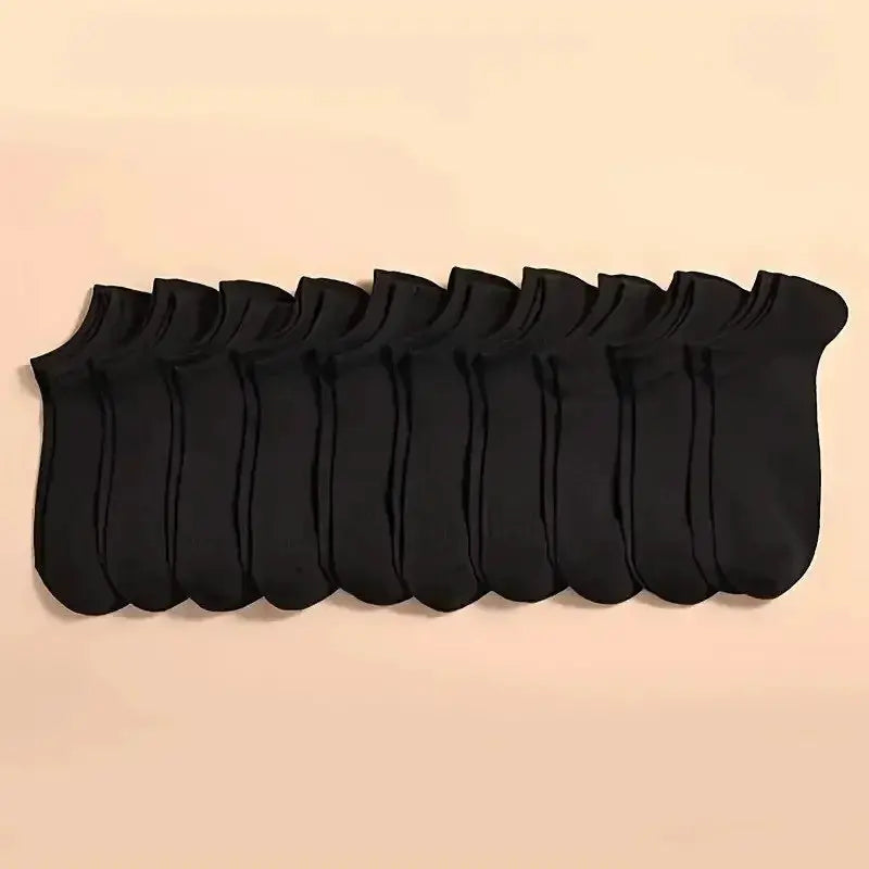 Unisex Casual Boat Socks Low Cut Ankle Socks Thin Breathable Anti Odor Sweat Absorbing Comfortable Everyday Wear